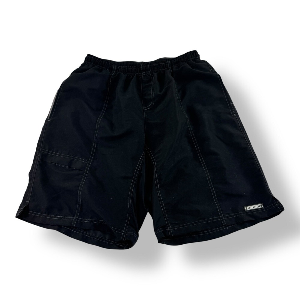 Canari Black Padded‎ Bicycling Cargo Shorts Cut #12090 Mens Size 32x11.5
